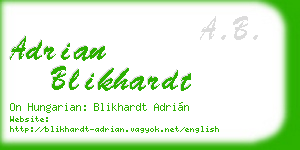 adrian blikhardt business card